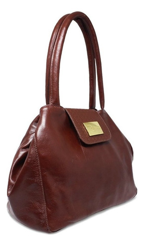 Bolsa De Couro Camila - Pinhão Cor Bordô