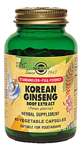 Solgar Korean Ginseng Ext 60cap