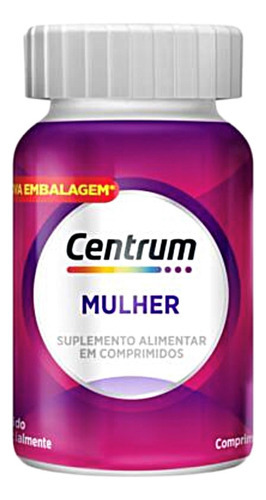Centrum Mulher Essentials C/60 Rosa Feminino Biotina Zinco Sem Sabor