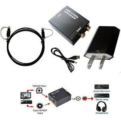Dac Digital Óptica Coaxial A Rca Analógica Audio Convertidor