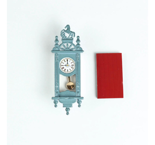 Reloj De Pared Para Casa De Muñecas 1/12, Reloj Azul