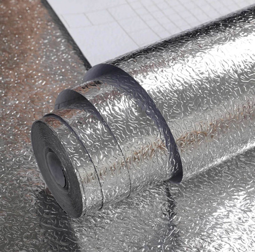 Papel Aluminio Adhesivo Para Cocina 60cm X 5 Metros