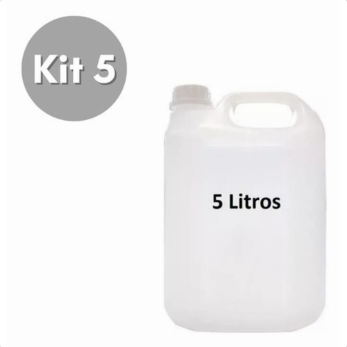 Kit 5 Galão Água Plástico Bombona 5l Natural Limpeza Produto
