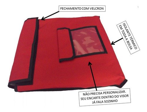 Imagem 5 de 5 de Bolsa Pizza Quadrada Original Paru Brasil 39 X 39 X 5 Cms