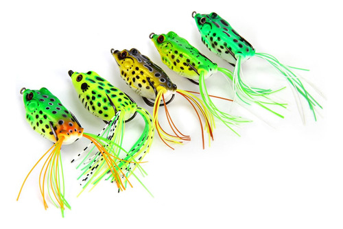 5 X Señuelos Blandos Pesca Spinnerbait Rana Sapo 45 Mm 5 Gr