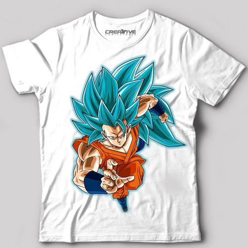 Camiseta Camisa Anime Dragon Ball Super Goku Blue Ssj 3 | Parcelamento sem  juros