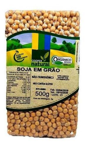 Soja Em Grãos Orgânica Coopernatural 500g