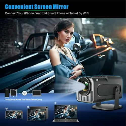 Mini Proyector Hy320 Android 11, 4k Hd, Wifi 6, Auto Keyston