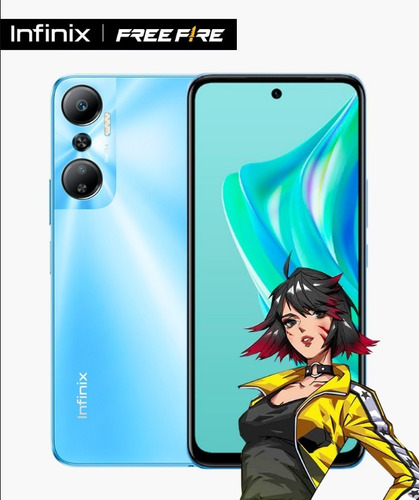 Celular Infinix Gamer Hot 20 6gb Ram Azul 128gb Colaboración Free Fire Gaming Upgrade