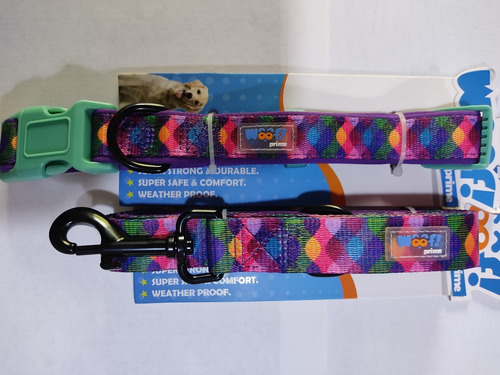 Imagen 5 de 7 de Juego Collar Con Paseador Decorado Perros Medianos Importado