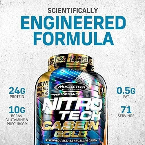 Proteina Muscletech Nitrotech Casein Gold 5.02 Libras