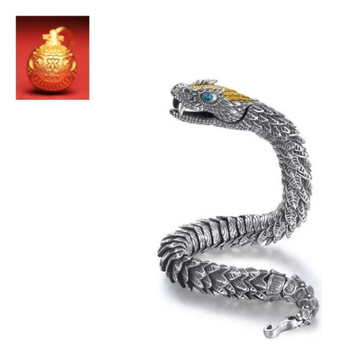 L Pulsera Zodiac Snake Retro Para Hombre Tejida A Mano J