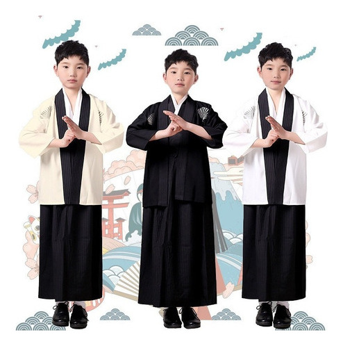 Disfraz De Kimono Japonés For Niños, Samurai Yamato, Cospla