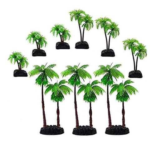 M2cbridge 9pcs Plantas De Acuario De Arboles De Coco De Plr