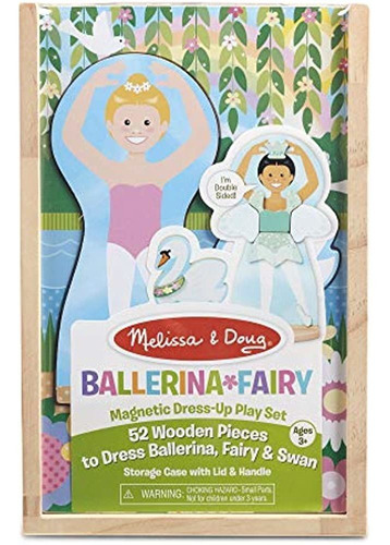 Melissa & Doug Ballerina And Fairy Magnetic Dress-up Muñeca 