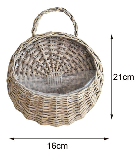 Cesta Colgante Tejida, Cesta De Flores, Redonda, S