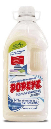 Detergente Popeye Hipoalergénico Familia 3l