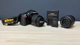 Nikon Kit D3200 + Lente 18-55mm Vr + Lente 55-200mm Vr Ii