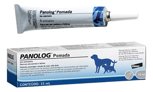 Panalog Pomada Anti-inflamatória Cães E Gatos Elanco - 15ml