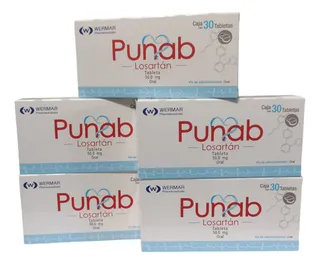 Losartan 50mg Punab (5 Cajas) C/30 Tabs C/u