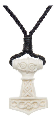 81st Generation Collar Con Martillo De Thor De Hueso Tallado