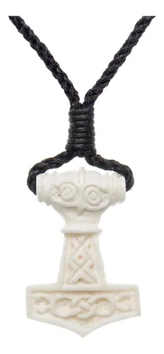 81st Generation Collar Con Martillo De Thor De Hueso Tallado