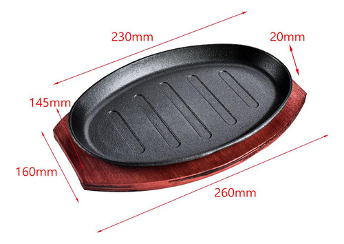 . Plato Caliente For Freír Carne Con Bandeja De 8 Pulgadas