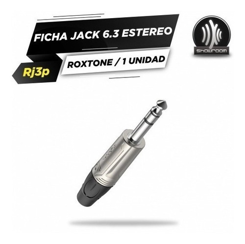 Imagen 3 de 7 de Ficha Conector Plug Estereo 6.3 - Roxtone Rj3p