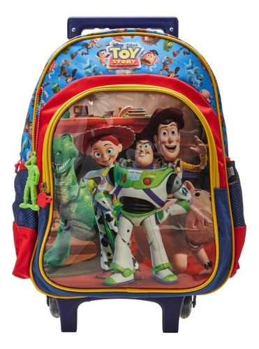 Mochila Infantil Escolar Com Rodas Toy Story Disney Luxcel Cor Azul-escuro