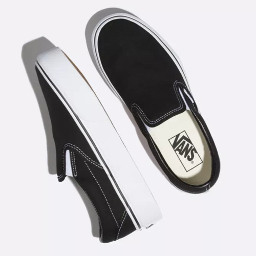 Imagen 4 de 7 de Zapatillas Vans Modelo Slip On Plataforma Negro Unisex