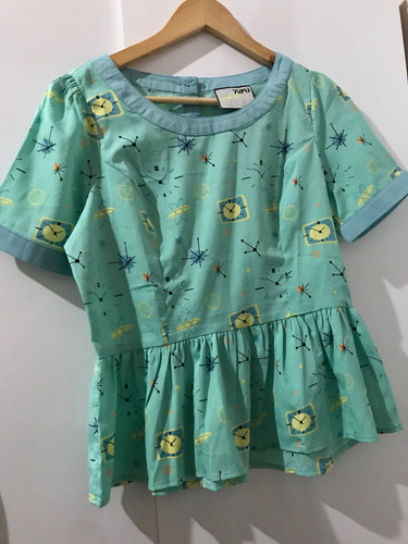 Blusa Importada Shein Peplum Retro