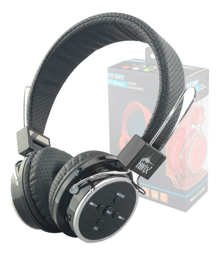 Headphone Bluetooth Preto B05 - Fone Sem Fio Sd Card Fm Slim