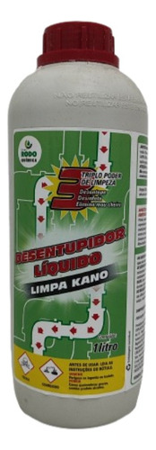Desentupidor Líquido 1l Ação Instantânea Para Ralos E Pias