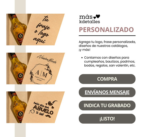Caja Mdf Grabada Para Botella Moet Baileys Vino Sin Botella