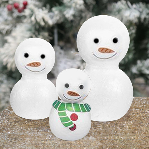 10x Modelos De Muñecos De Nieve De Espuma, 20 Centímetros