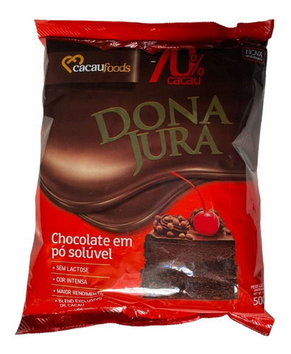 Chocolate Em Pó Solúvel 70% Cacau 500g - Dona Jura