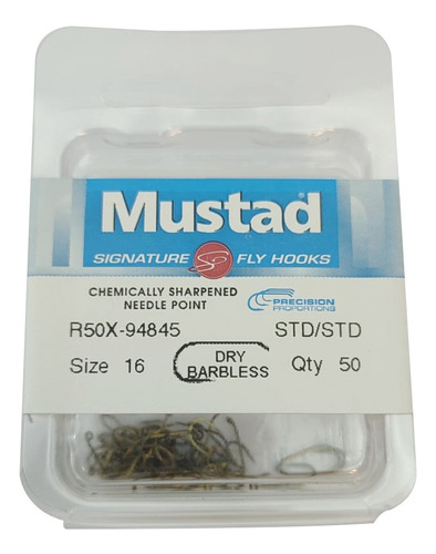 Anzuelos Mustad R50x - 94845 #16 Sin Rebaba 50u. - Strikefly