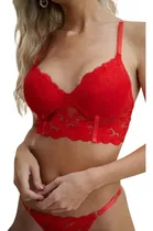 Comprar Conjunto Bustier  Soft Puntilla Less Regulable Andressa 5477