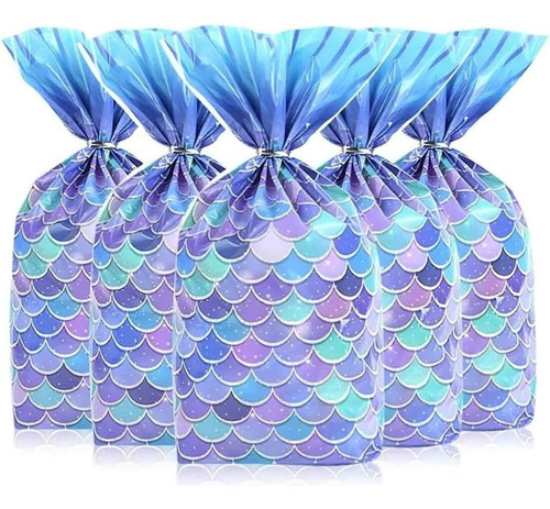 100 Bolsas Regalo Fiesta Sirena,embalaje Bolsa De Halloween