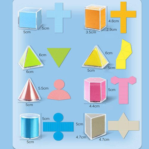 Nova Bloques De Formas Geométricas 3d 12x, Juguete Educativo