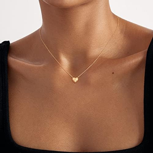 Picuzzy Collares De Corazón Para Mujer, Collar De Oro Delica