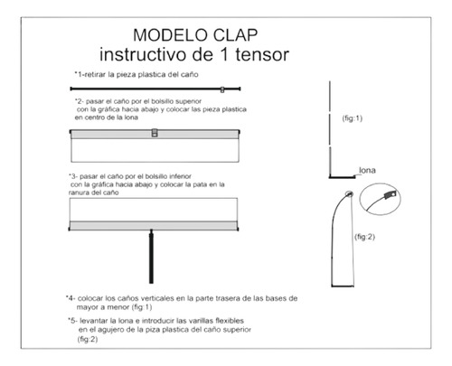 Portabanner 90x190 Simple Tensor Metalico S/lona Estructura