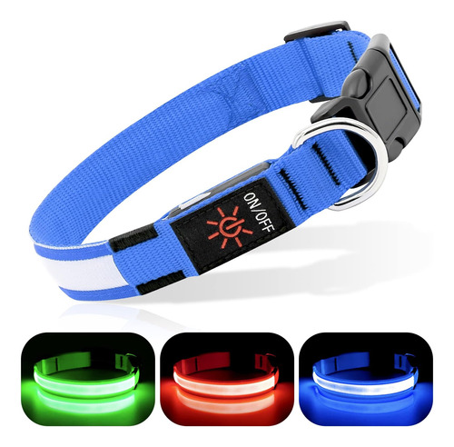 Bseen Up Dog Collar - Reflective Led Puppy Collar Recargable