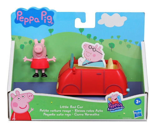 Peppa Pig - Figura + Vehículo Auto Rojo Hasbro