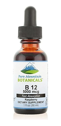 Vitamina B12 5000 Mcg Botella De 1oz Sabor A Baya.marca Pyle