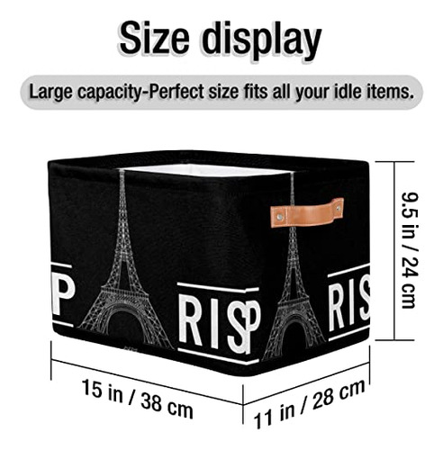 Cesto De Almacenamiento En Forma De Cubo De La Torre Eiffel