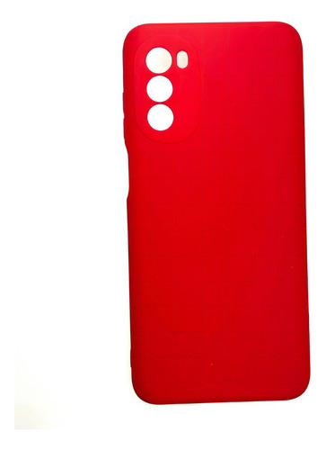 Case Capinha Capa Silicone Premium Para Motorola Moto G82 Cor Vermelho Veludo por Dentro