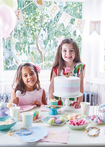 Vela Rosa Número 1 De Cake Topper Talking Tables Con Brillo