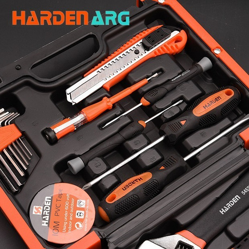 Set Juego Caja Herramientas Harden 18 Piezas Maletin Hogar