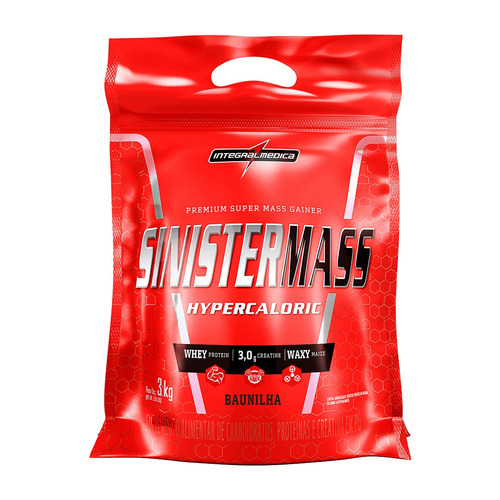 Imagem 1 de 1 de Suplemento em pó Integralmédica Sinister Mass Hipercalórico Sinister Mass carboidratos sabor baunilha em sachê de 3kg